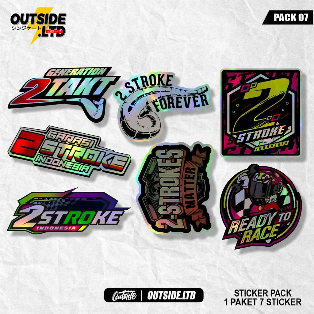 Sticker RACING PACK 2 STROKE PRINT CUT, STICKER SET Motorcycle TWO ...