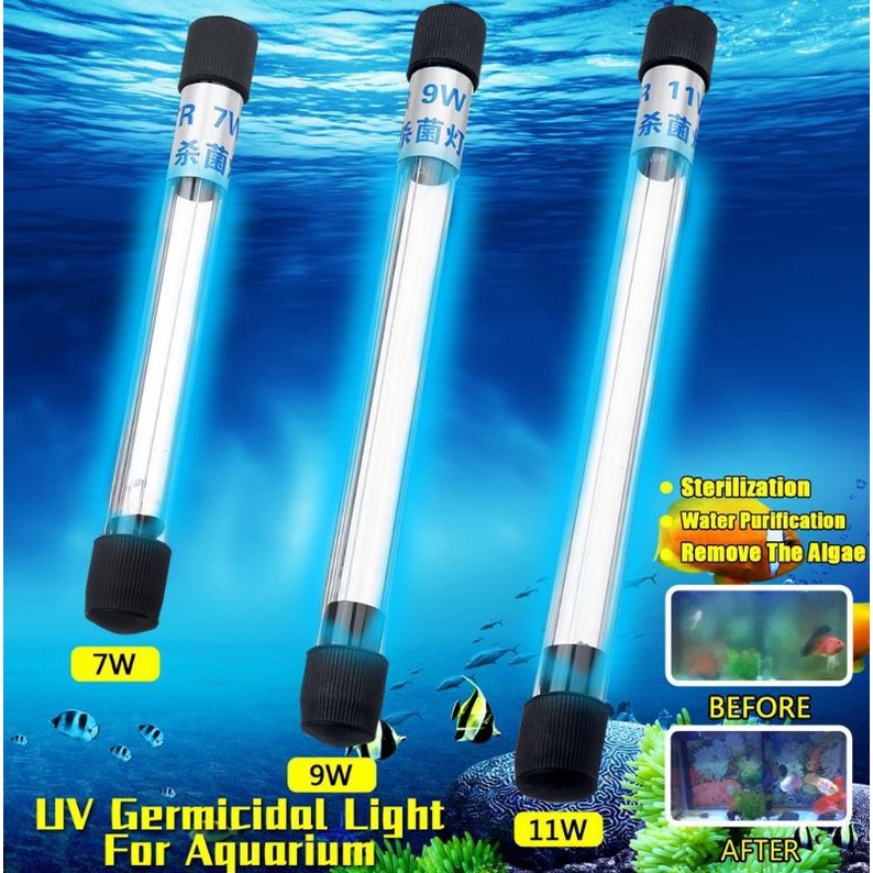 Aquarium UV Light 513W Algae Remover Clear Water Germicidal Light Pond Shopee Malaysia