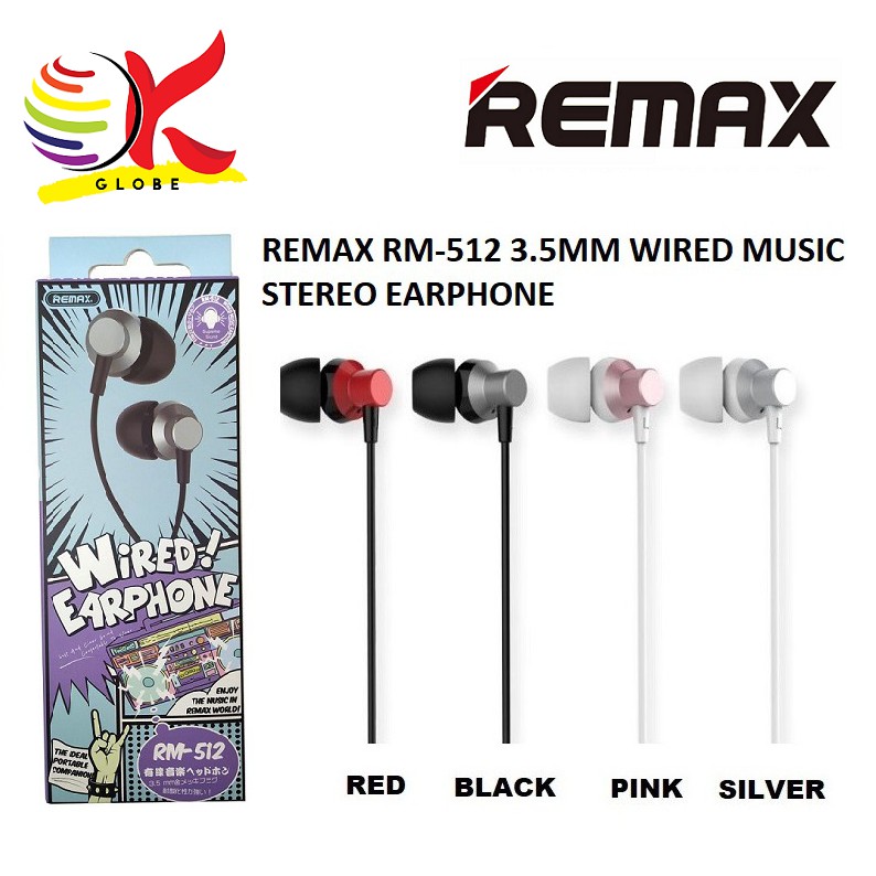 REMAX RM-512 3.5MM WIRED MUSIC STEREO EARPHONE HEAVY BASS IN EAR ...