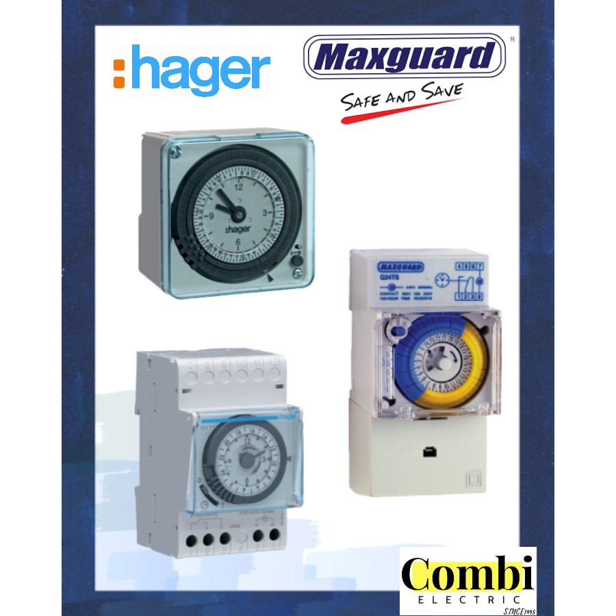 Hager / Maxguard EH711 24hrs Analog TIME SWITCH /24hrs Timeswitch 24HR