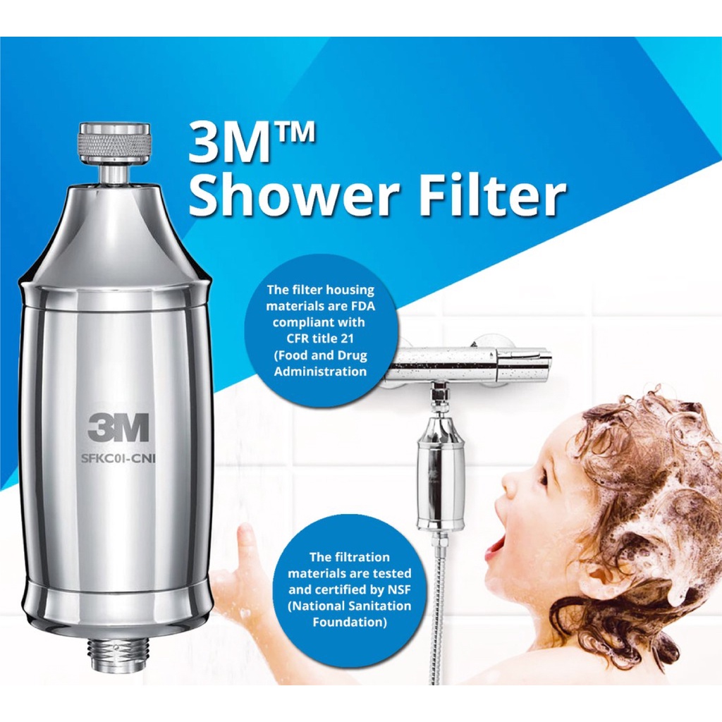 3M Shower Water Filter System SFKC01CN1 Tested & Certified by NSF