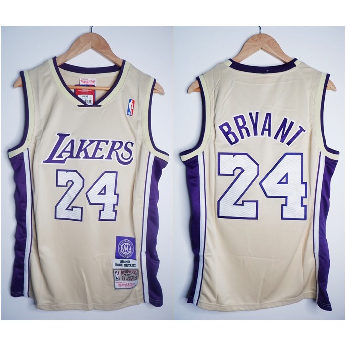 Jersey LAKERS 24th KOBE BRYANT HALL OF FAME GOLD M&N Shopee Malaysia