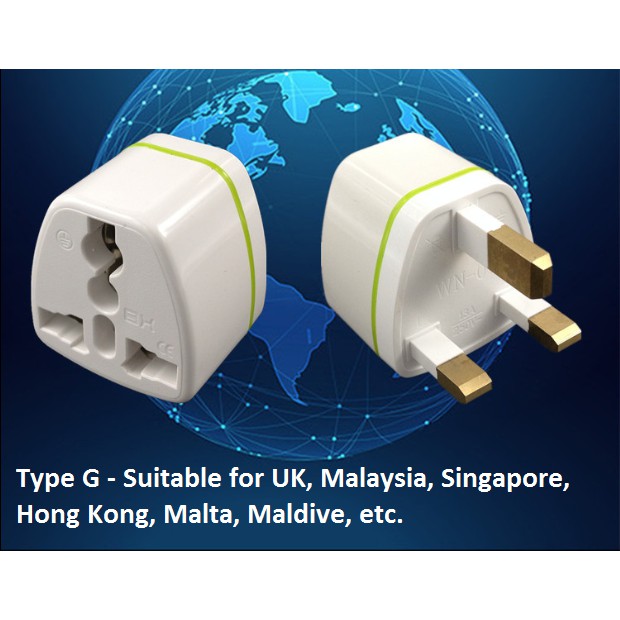 UK Type Electrical Plug Adaptor 3 Pin Adapter Converter Travel UK Plug Socket Type G Shopee