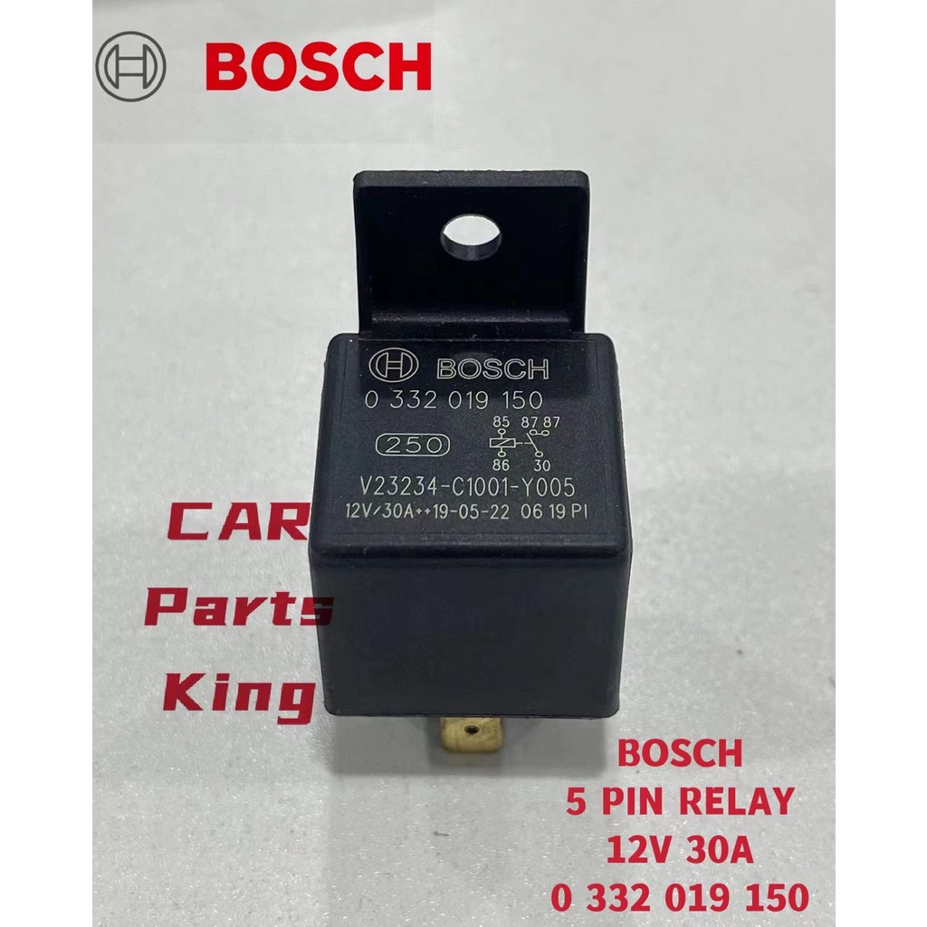 ( 100% ORIGINAL ) BOSCH 5PIN RELAY 12V 30A HORN RELAY HEAD LAMP RELAY ...