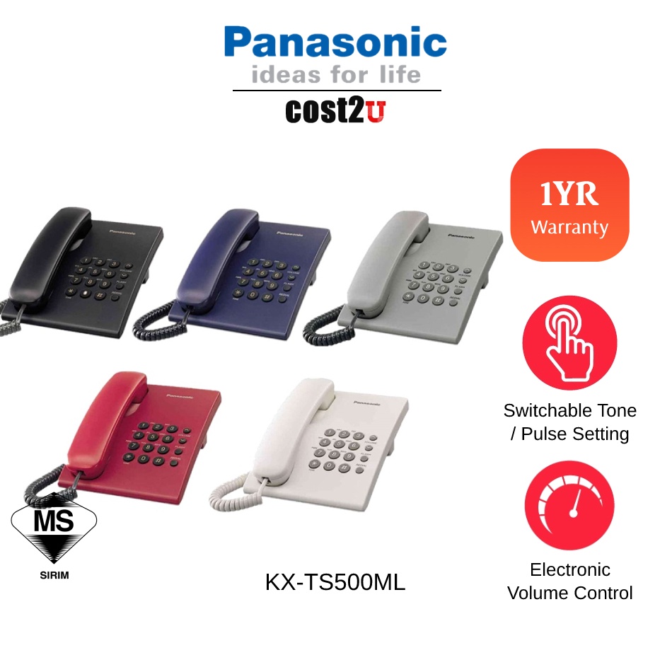 Panasonic Basic Single Line Phone Kx Ts500ml Kx Ts500 Kxts500