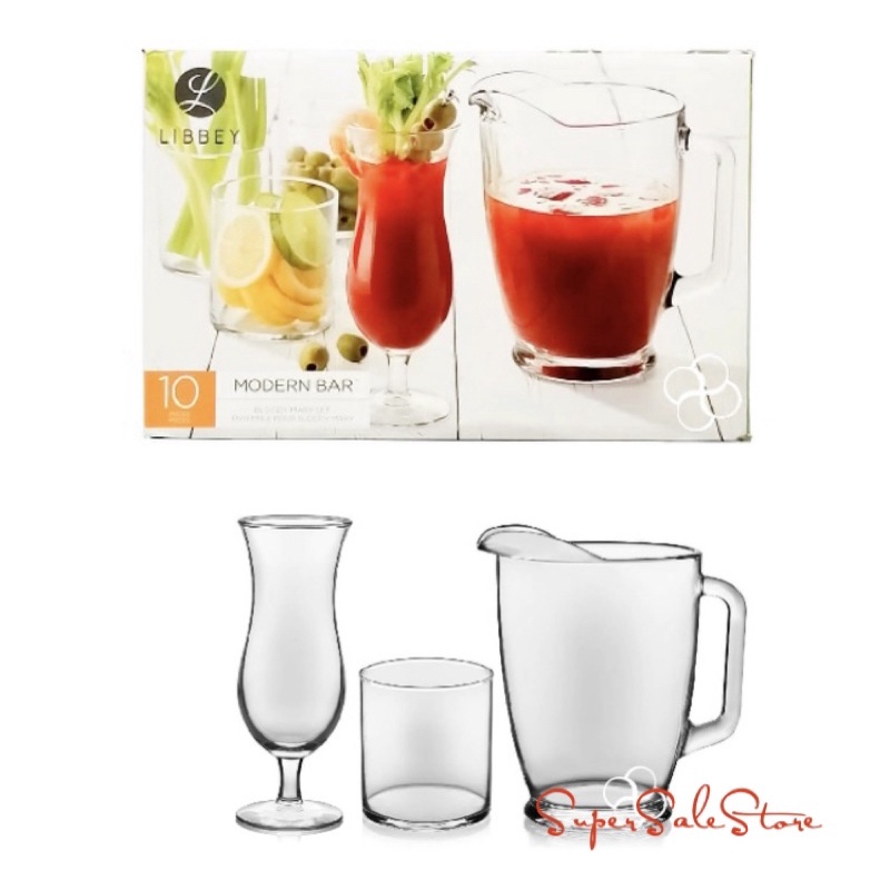 Libbey Modern Bar 10 Piece Entertaining Set | Shopee Malaysia