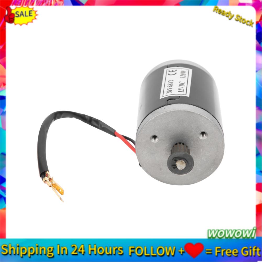 Motoriduttore DC A Magneti Permanenti 12V 120W, Con Puleggia In Metallo, Albero 8 Mm, Per Scooter E Bici Elettriche