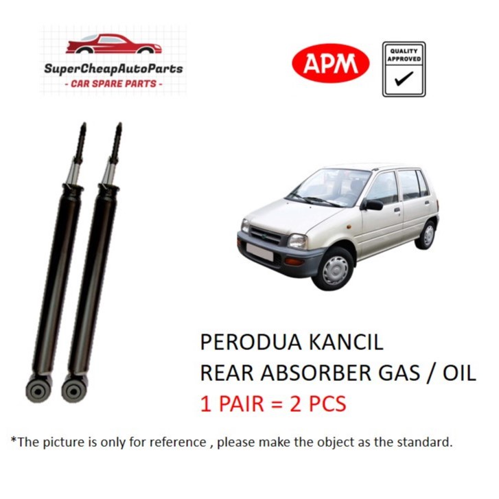 ORIGINAL APM PERODUA KANCIL FRONT / REAR ABSORBER OIL GAS 1 PAIR ...