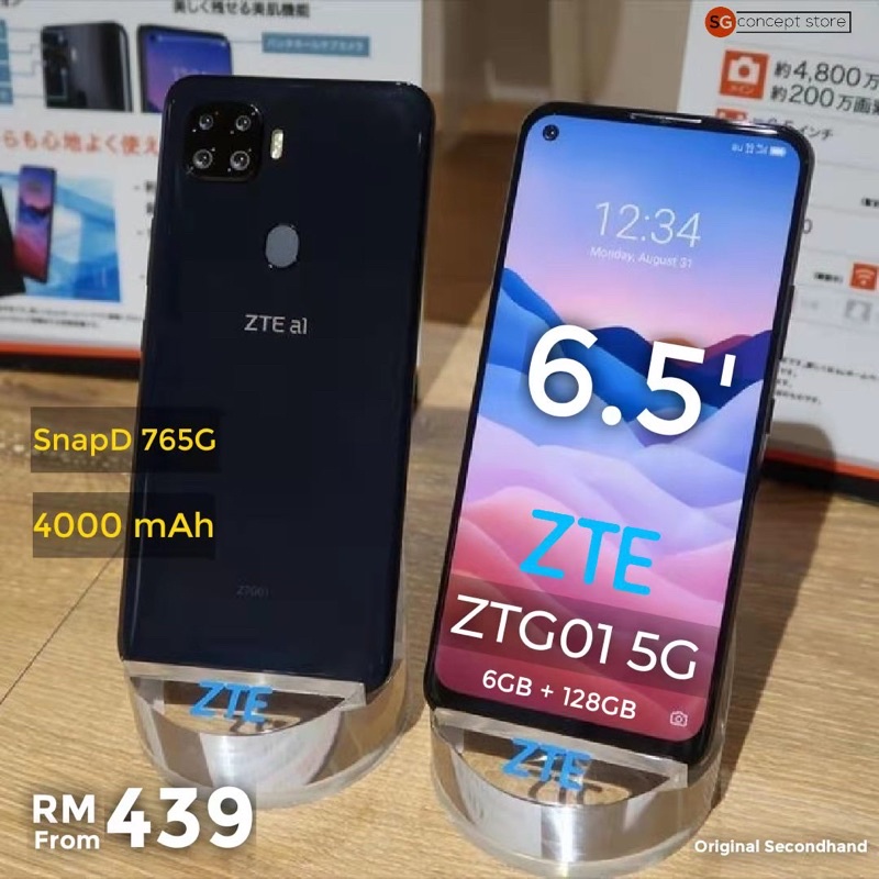 ZTE A1 5G (6+128GB) Original secondhand | Shopee Malaysia