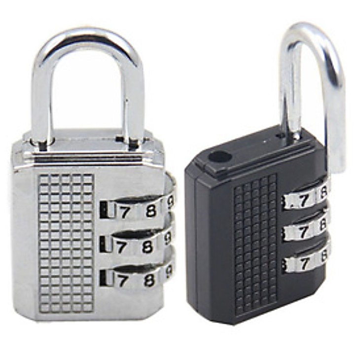 Security Customs 3 Digit Combination Password Code Luggage Padlock ...