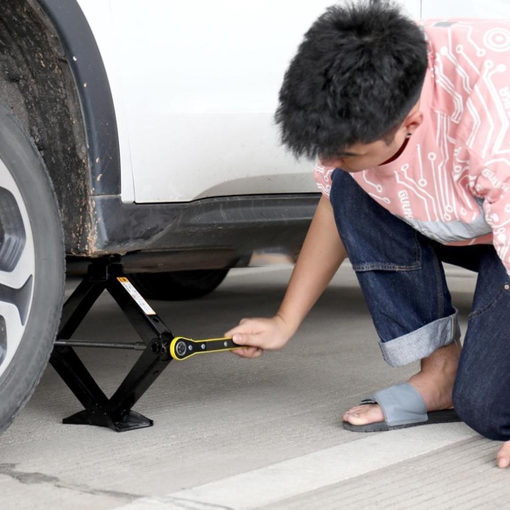 Car Scissor Jack Ratchet Wrench Garage Tire Wheel Lug Wrench Repair ...