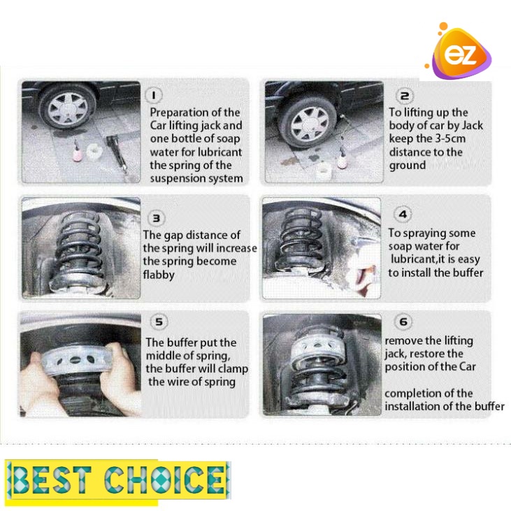 PELAPIK SPRING KERETA Transparent Silicon Rubber Coil Spring Cushion