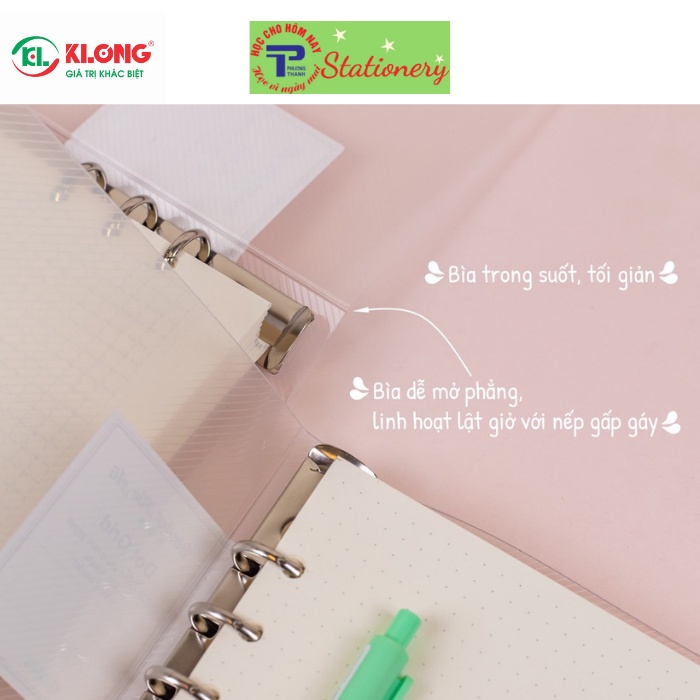 Klong notebook with dotted plastic file with Dot Grid cuffs A5 - 100 ...