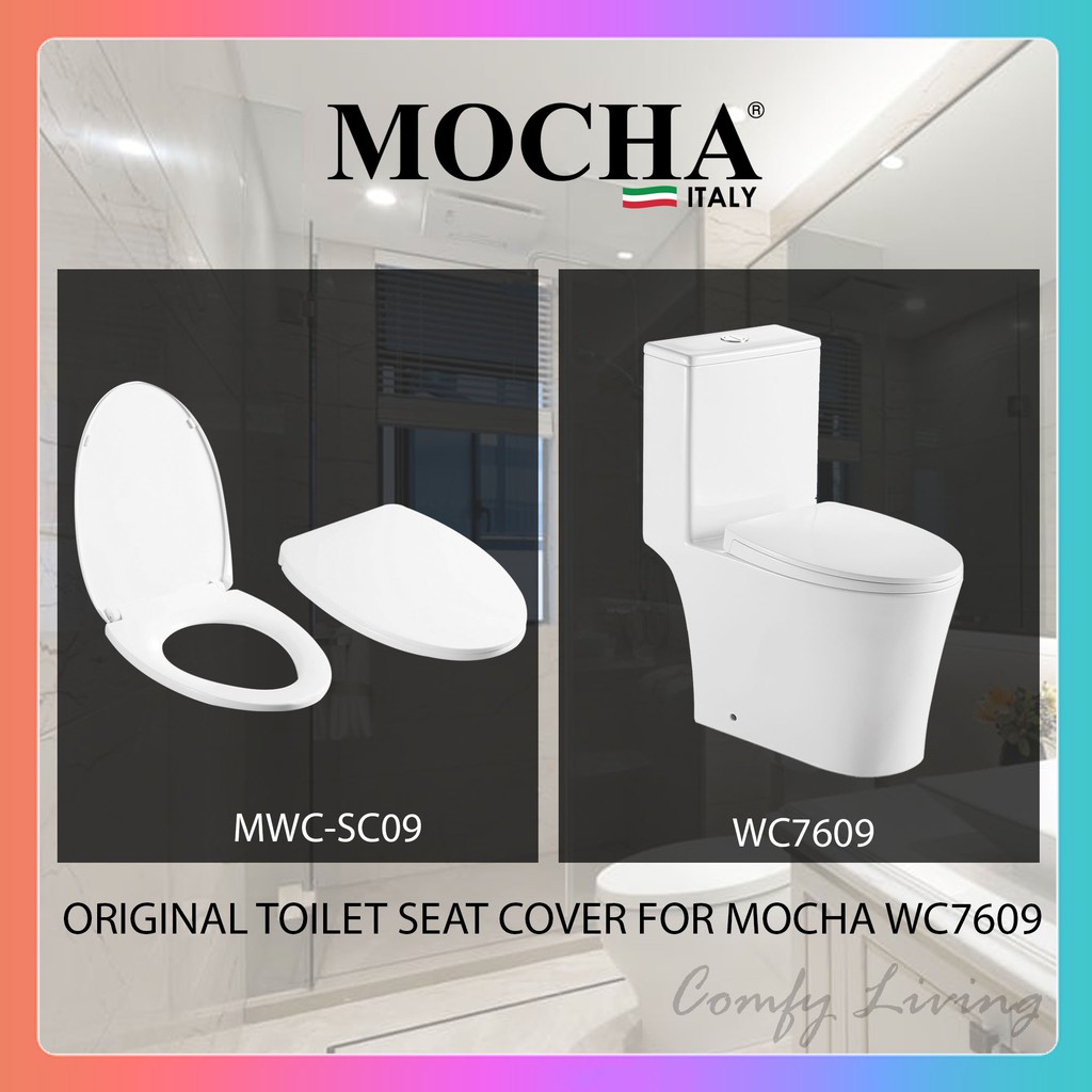 MOCHA? Original Toilet Seat & Cover for Toilet Bowl WC7609 (SOFT CLOSING)(UF)