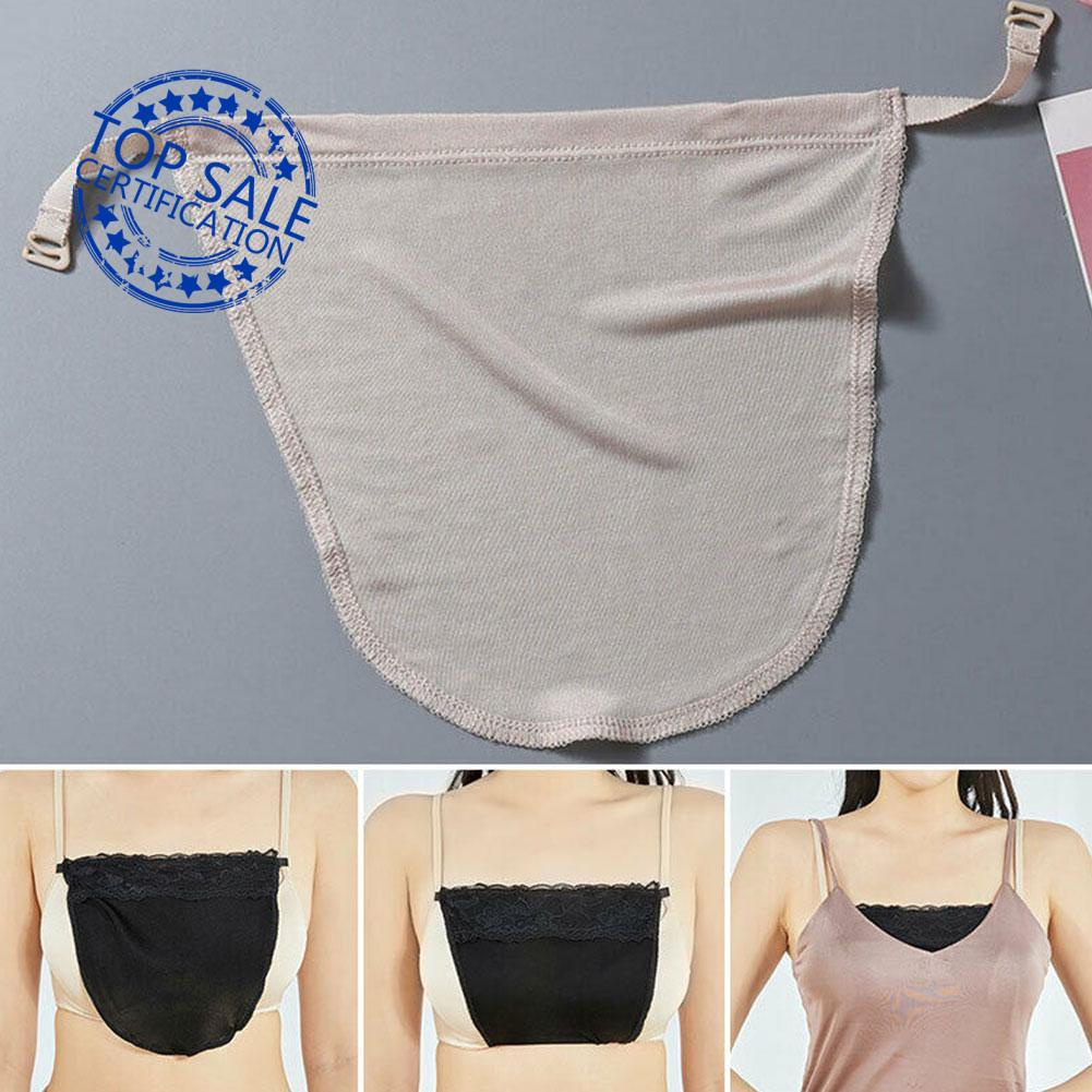 1Pc Lady Modesty Panel Cleavage Cover Up Lace Bra Trim Clip On