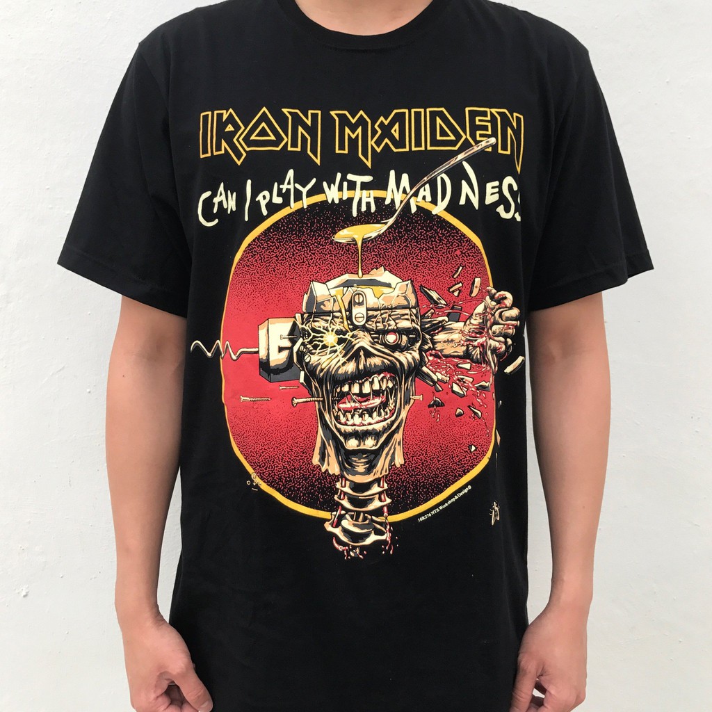 NTS IRON MAIDEN Can I Play With Madness Original New Type System T Shirt Shopee Malaysia