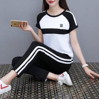 Women's Sportswear Summer Korean Version Short-sleeved Nine-point