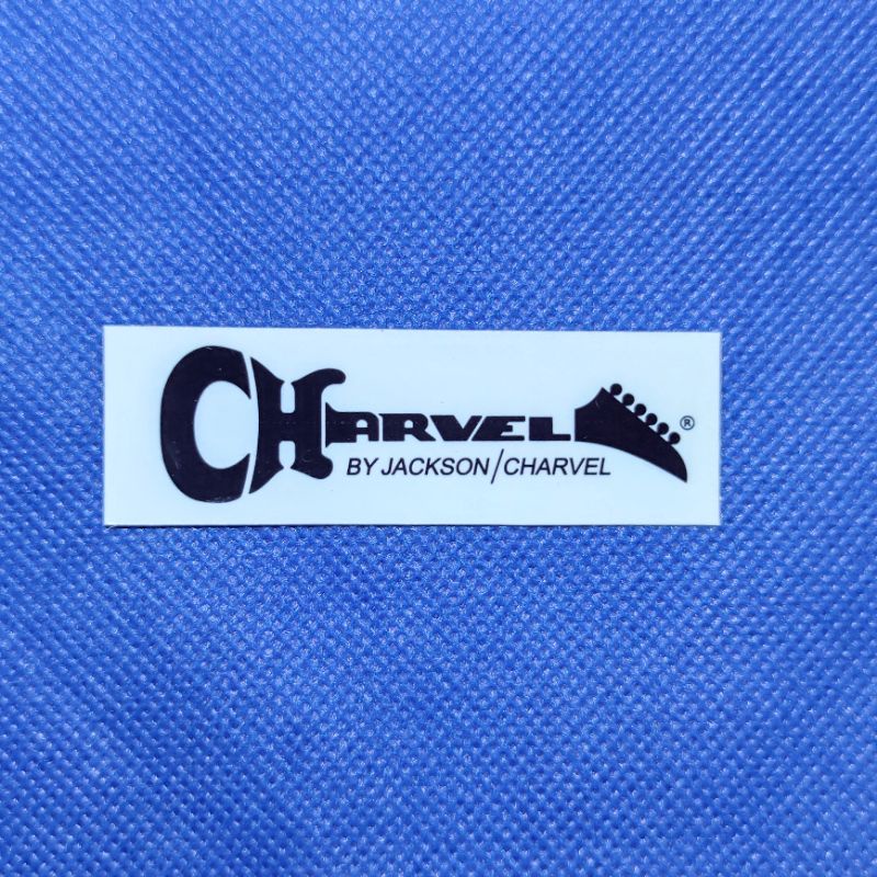 Charvel by Jackson/Charvel headstock logo waterslide decal black ...