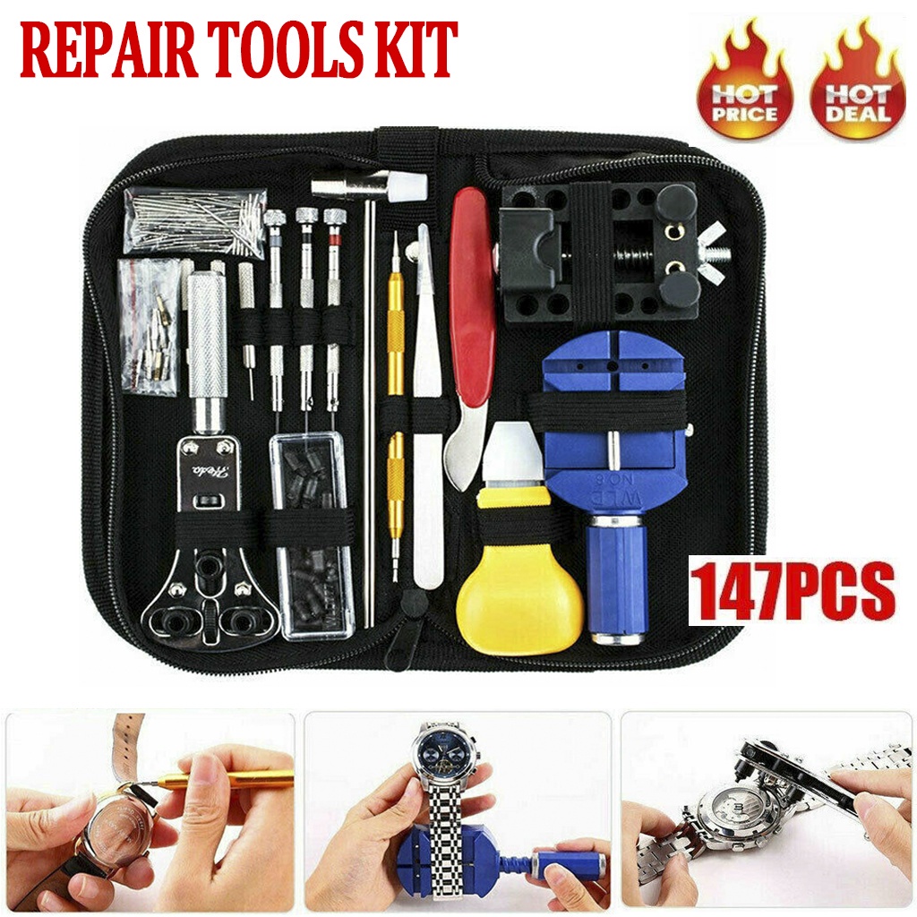 147pcs Watch Repair Tool Kit Watch Precision Tool for PC Glasses Mobile ...