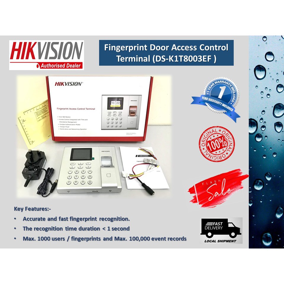 HIKVISION DSK1T8003EF Fingerprint Door Access Control Terminal