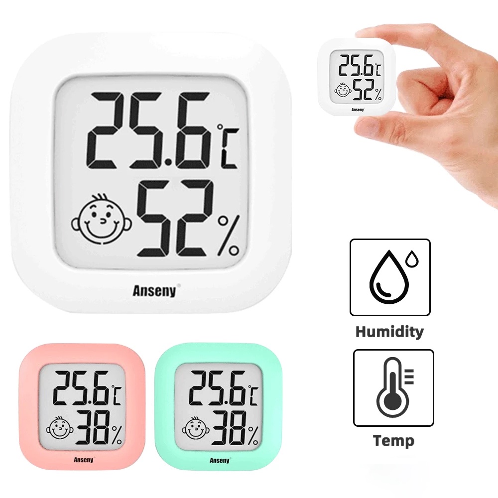 Thermometer Hygrometer Mini LCD Digital Temperature Humidity Meter ...