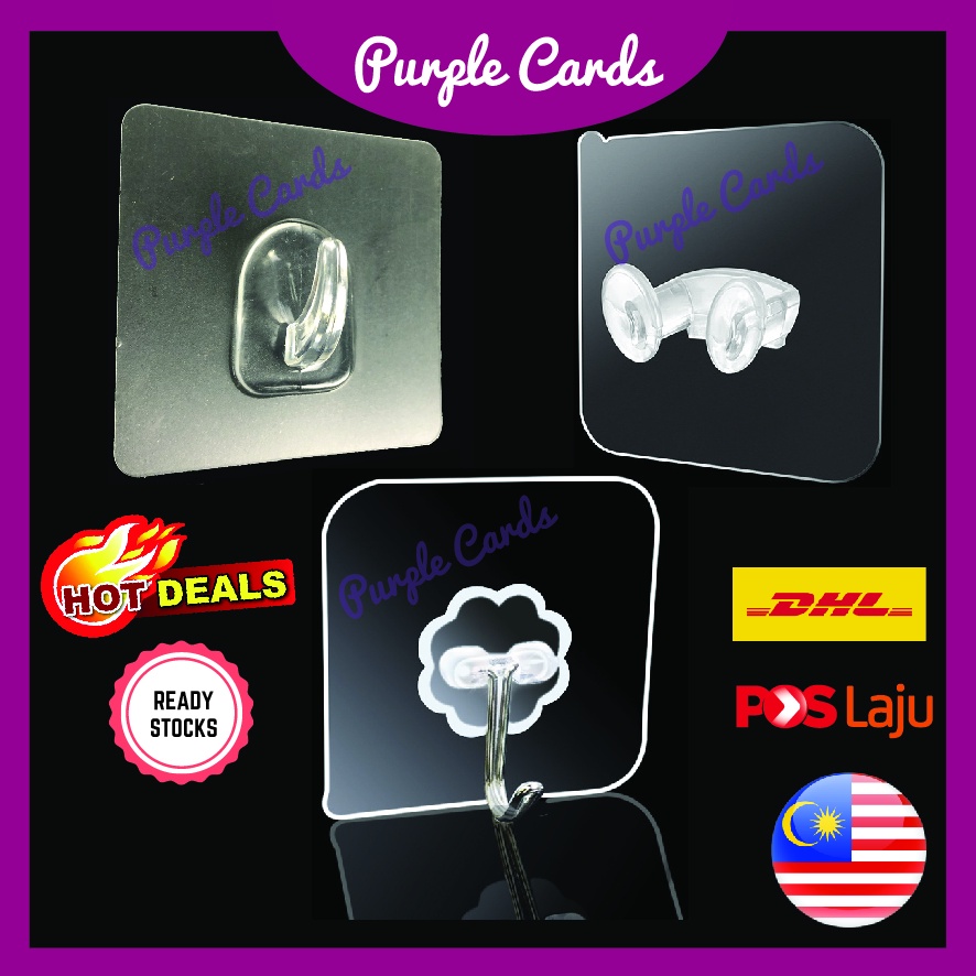 Wall Hook / Magic Hook / Plug Hook / Socket Hook / Cangkuk Dinding ...