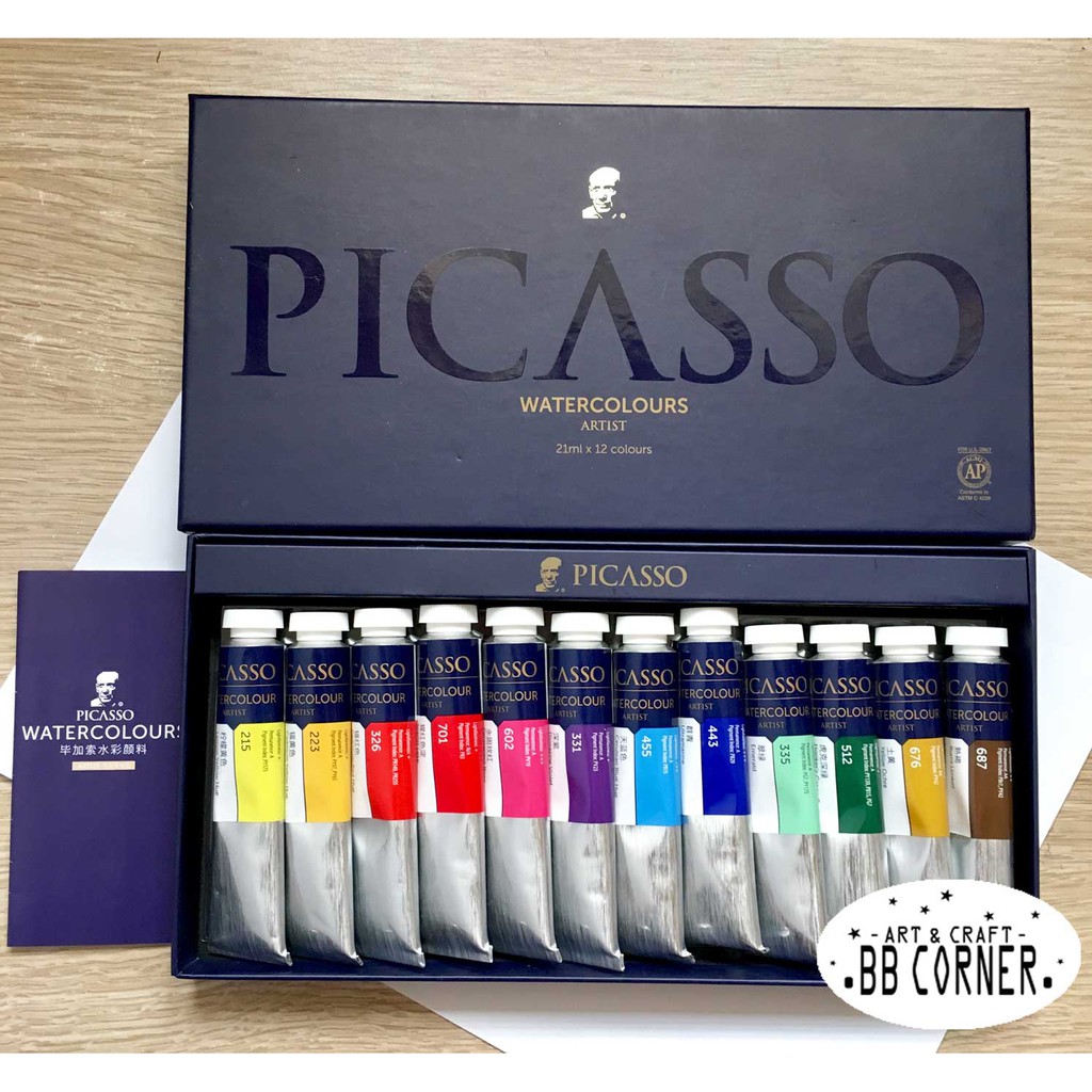 Picasso Artist Watercolor Watercolor Pocket 12 colors | Shopee Malaysia
