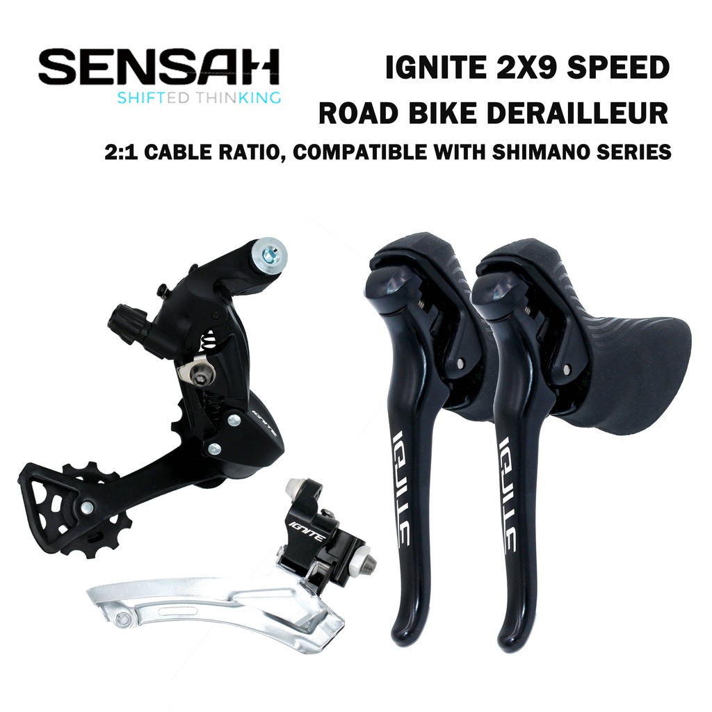 SENSAH IGNITE Road Bike Shifter 2x9 Speed Brake Lever Bicycle R7000 ...