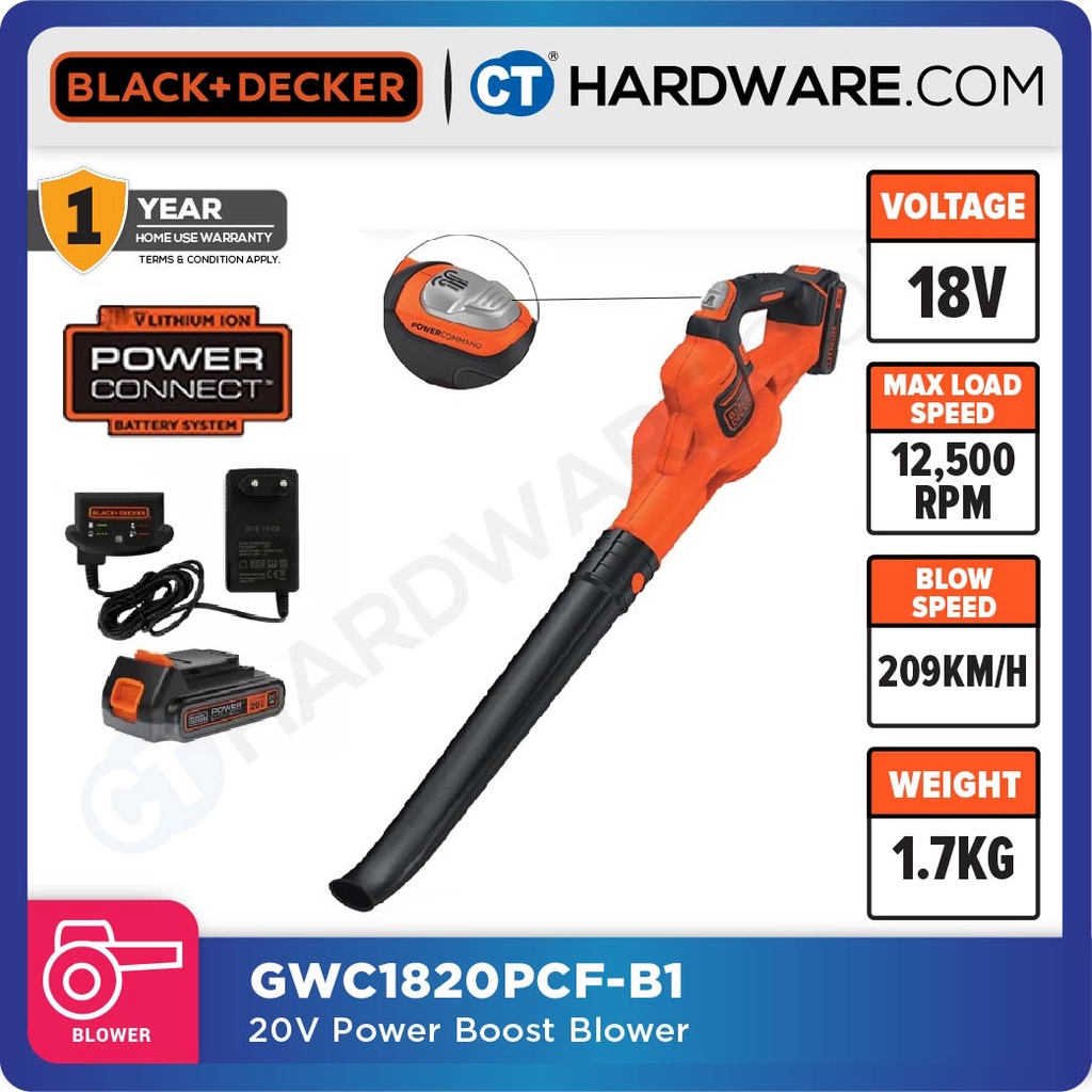 Black and deals decker cordless blower