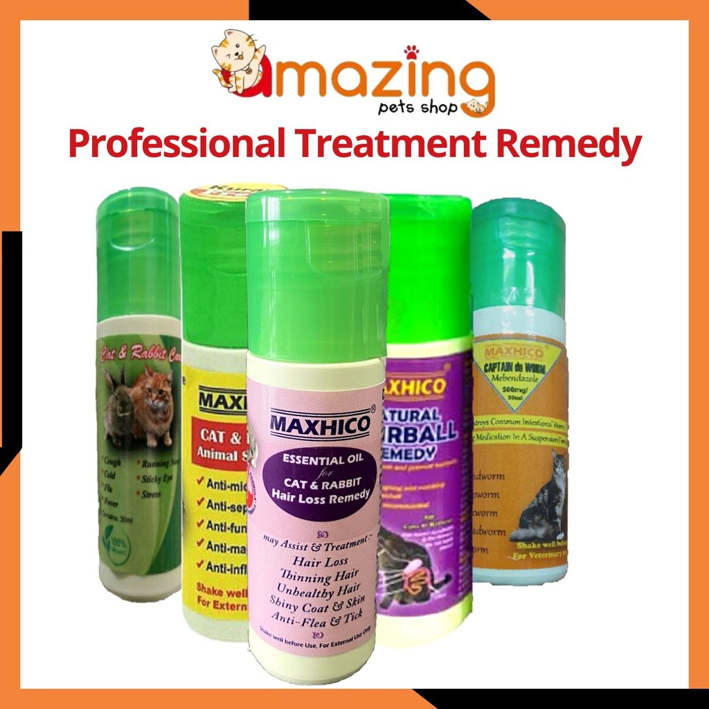 Maxhico Cat Treatment / Hairball /Cough, Cold, Flu / Kurap / DeWorm