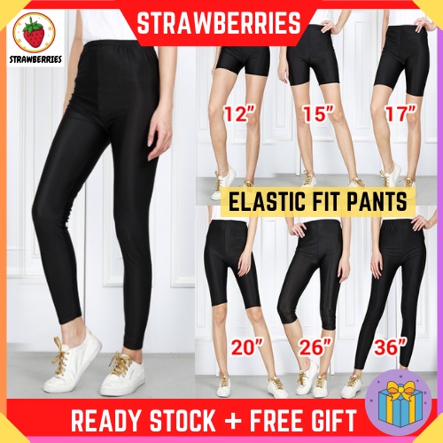 Women Stretchable Elastic Waist Legging Fit Pants Tight Short
