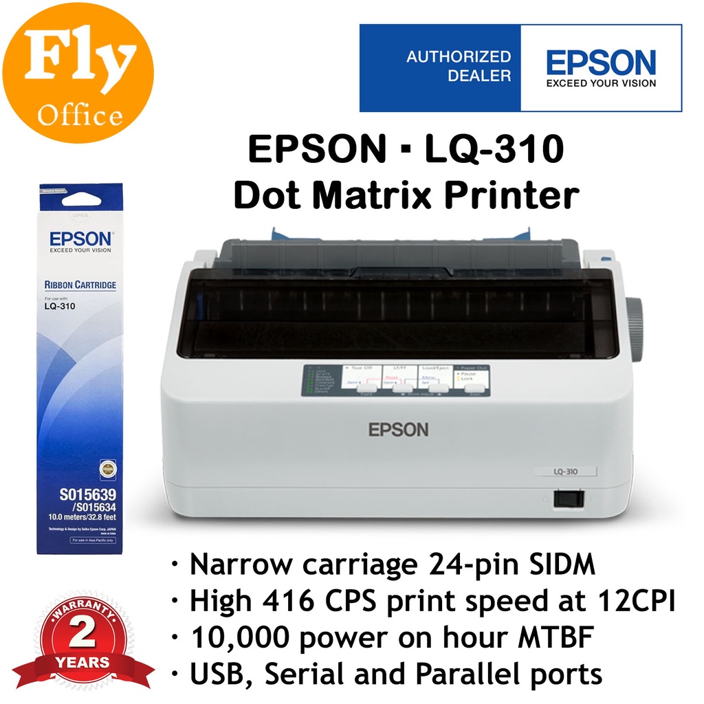 Epson Lq 310 Dot Matrix Printer 24 Pin Narrow Carriage Impact Printer Fast And Durable Lq310 4682