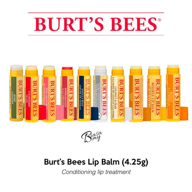 Burt's Bees Lip Balm (Various flavour) Shopee Malaysia