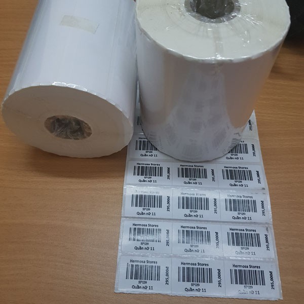 [Block 3 rolls] Barcode printing paper with 3 stamps 35x22 (50m