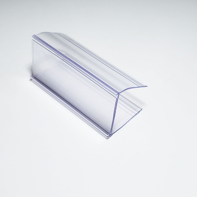 50 Pcs Plank Shelf Label Holder Transparent Plastic PVC Supermarket