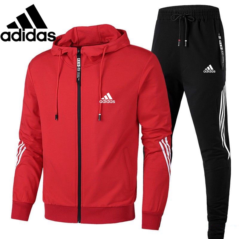 Men's Track Suits Two Piece Set Hoodies+Pants Casual Sportwear Hooded ...