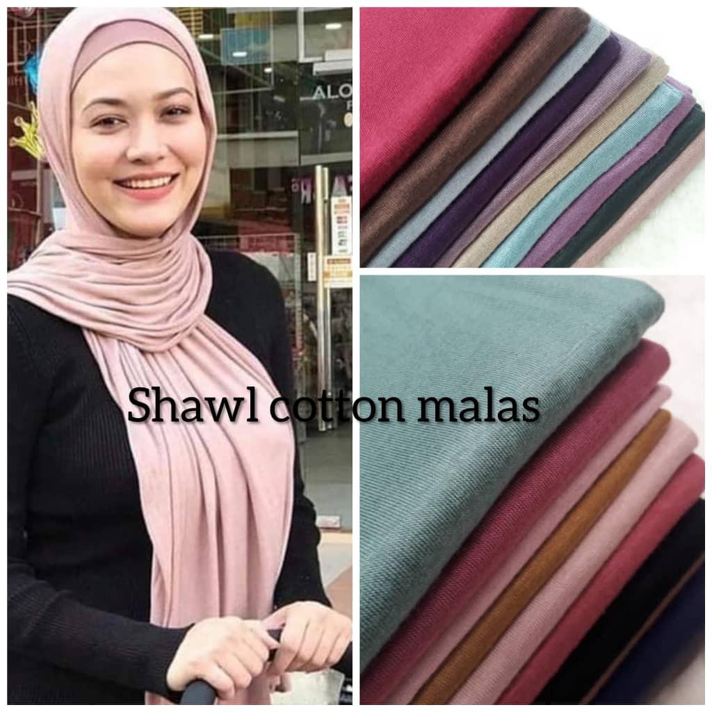 SHAWL COTTON MALAS BORONG | Shopee Malaysia