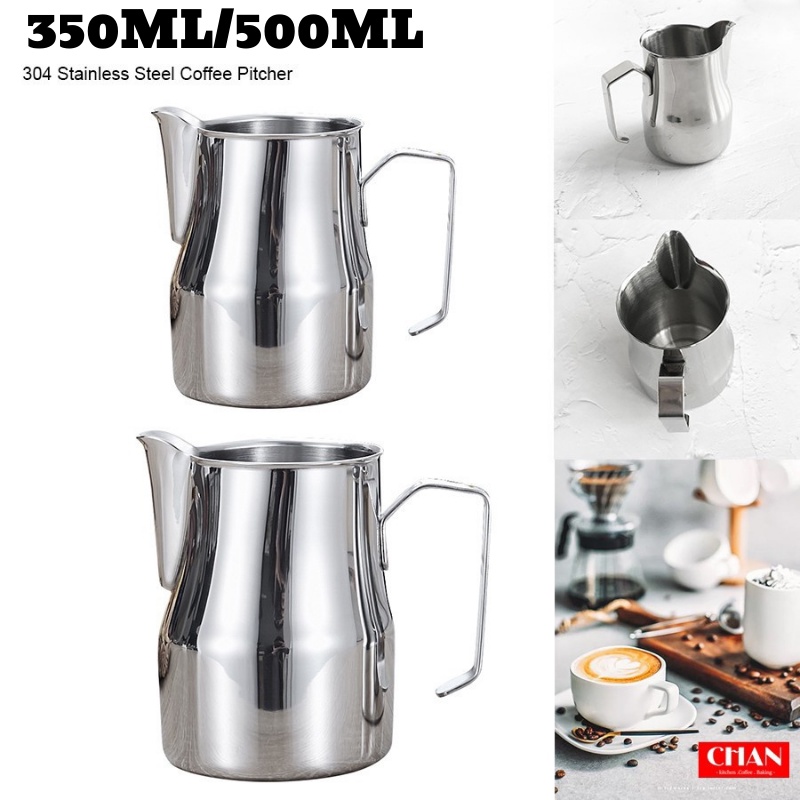 Stainless Steel Espresso Coffee Pitcher Craft Latte Milk Frothing Jug Mugs  150ML,350ML,600ML,1000ML 