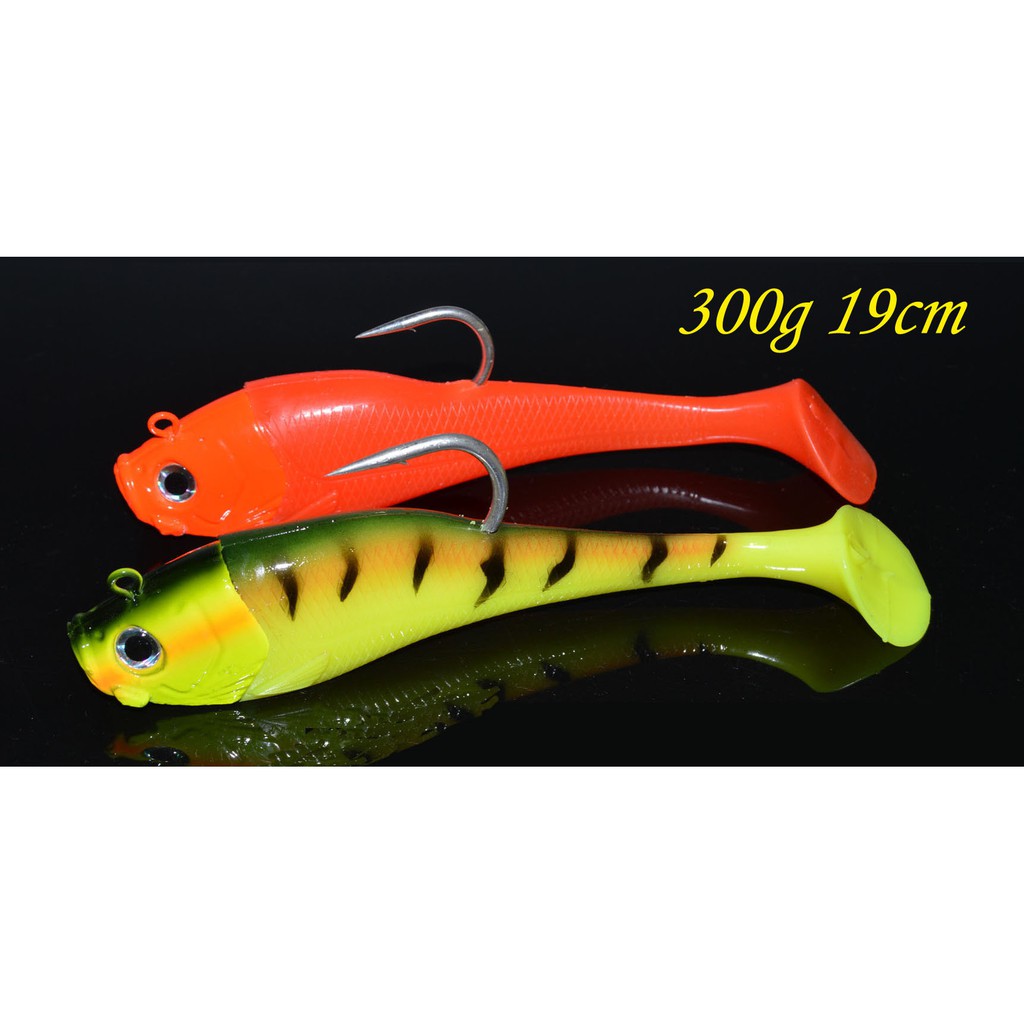 ANH 300g Big Softbait SP Plastic Fishing Lures Slow Jig Fall Grouper Rubber  Fish