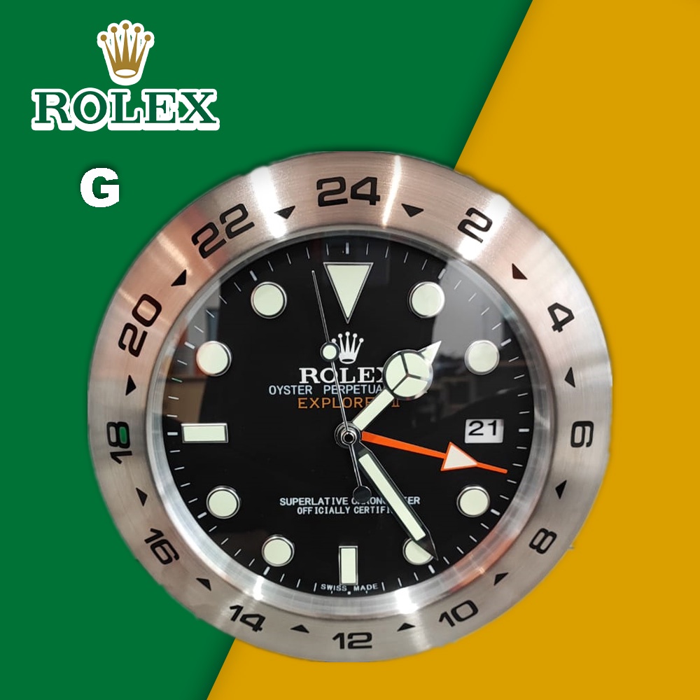 ROLEX Stainless Steel Wall Clock Living Room / GMTMaster / Jam Dinding