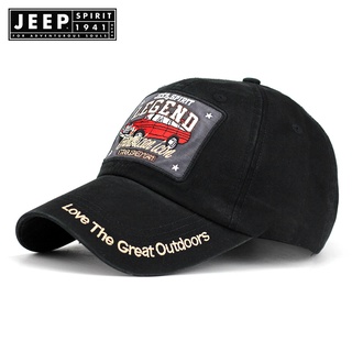 JEEP SPIRIT 1941 ESTD Unisex Breathable Fishing Hat - Black