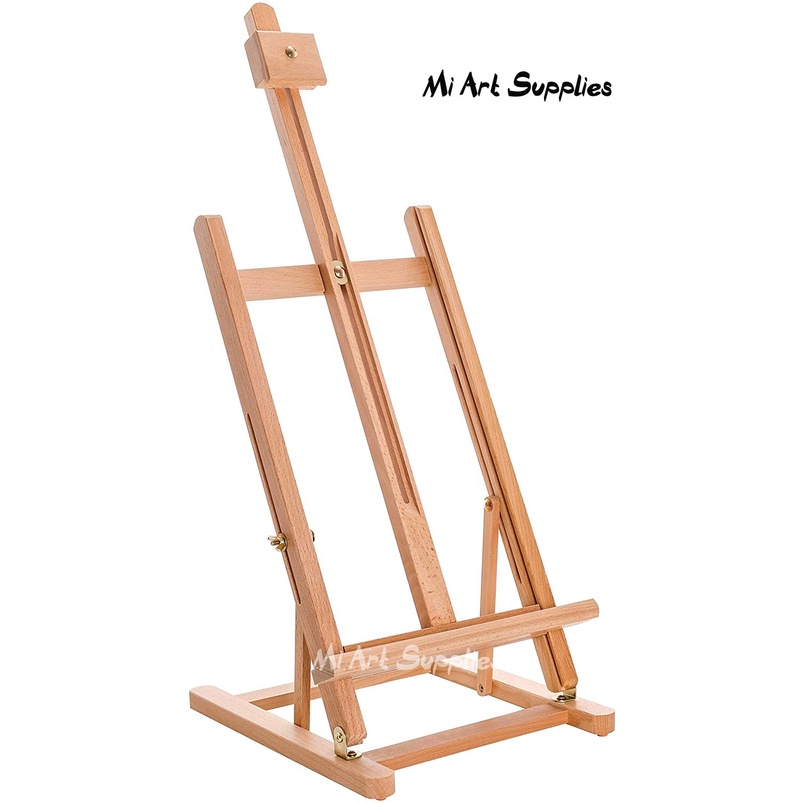 【HJ-4B】Beechwood Tabletop Wooden H-Frame Studio Easel Artists ...