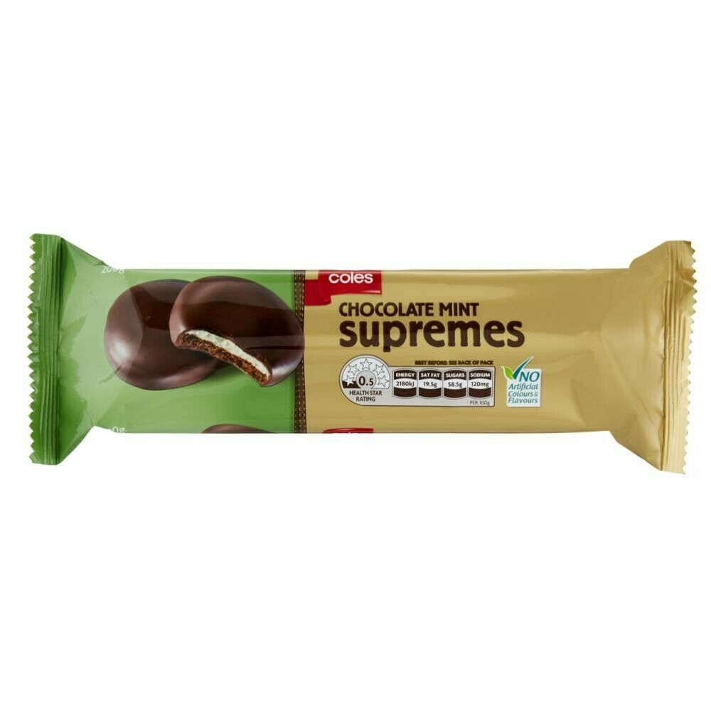 Coles Chocolate Mint Supremes Biscuit 200g | Shopee Malaysia
