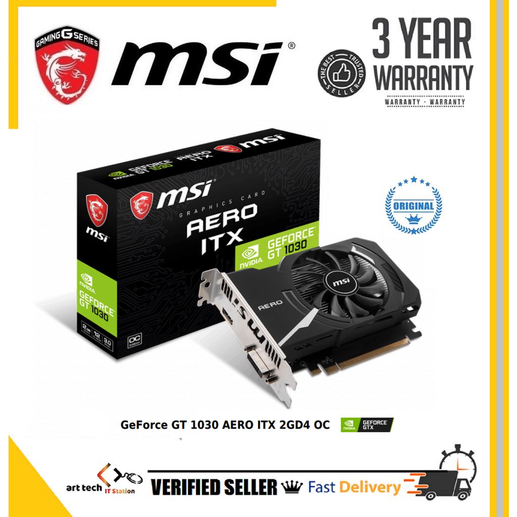 MSI GEFORCE GT 1030 AERO ITX 2GD4 OC GRAPHICS CARDS - GeForce GT1030 ...