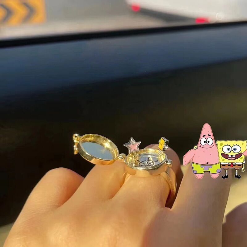 Ring Set Bff Rings For XINQIHANG 14K Gold Plated Sun And Moon Ring
