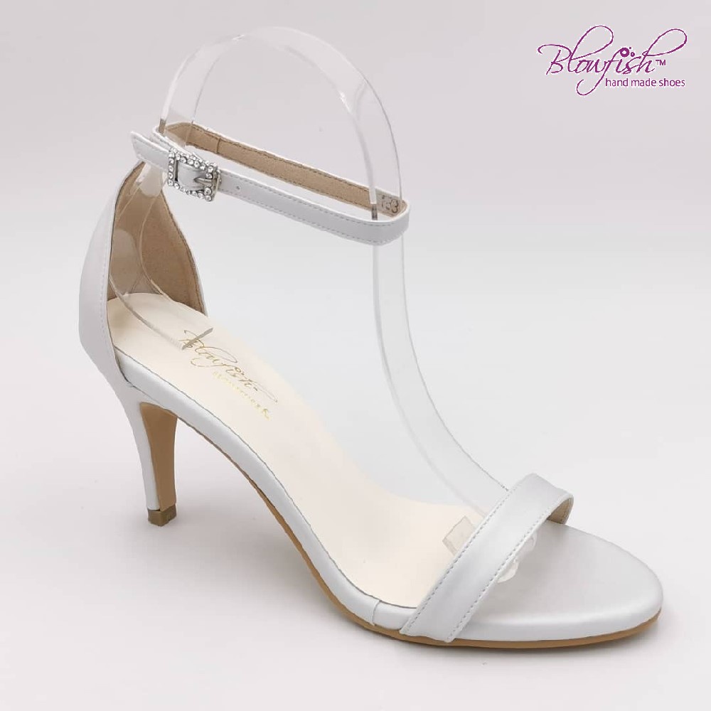 Women's Open Toe Shoes Single Band Ankle Strap Stiletto Mid Heel Sandal  Back Zipper Design