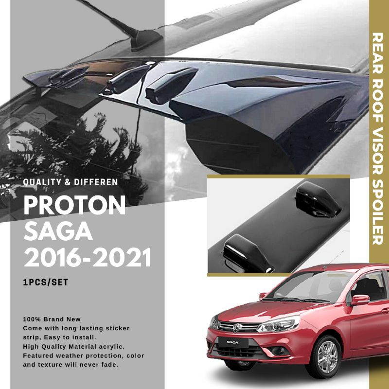 Proton Saga 2016 To 2026 MC2 MC3 Rear Sun Roof Visor Rear Roof Visor ...