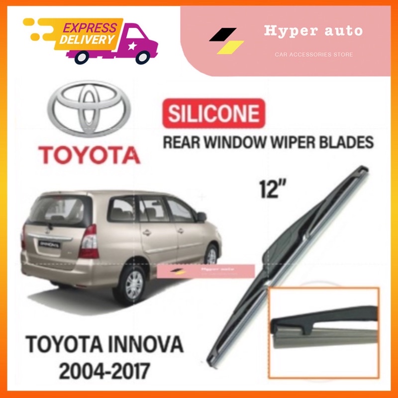 TOYOTA INNOVA 12" Rear Window SILICONE Wiper Blades Wiper Belakang