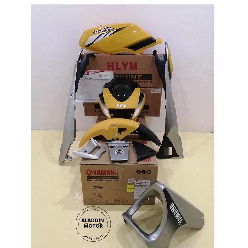 COVERSET RXZ CATALYZER KUNING GREY HLY YAMAHA (COMPLETE SET) | Shopee ...