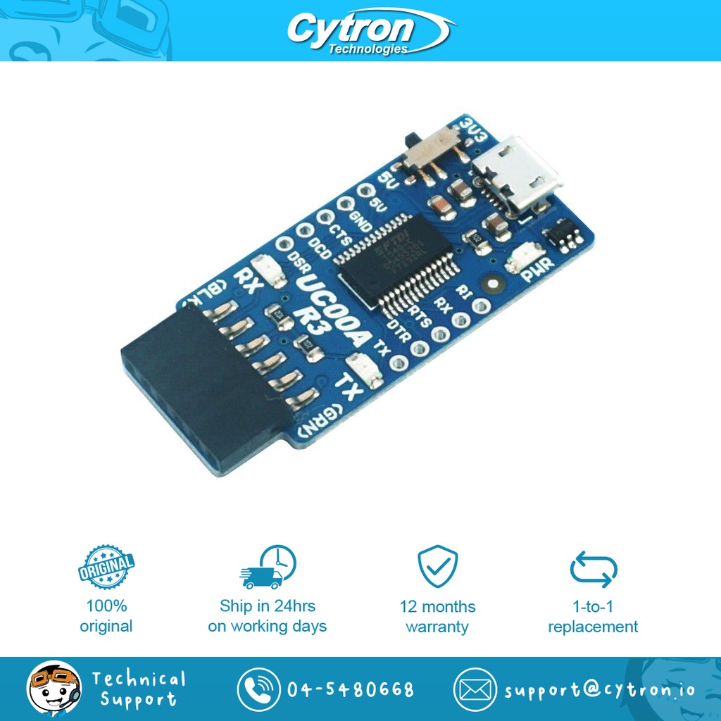 Cytron UC00A (FTDI) USB to UART Converter - UC00A